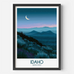 Idaho Retro Travel Illustration