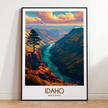 Idaho Retro Travel Illustration