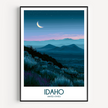Idaho Vintage Style Print