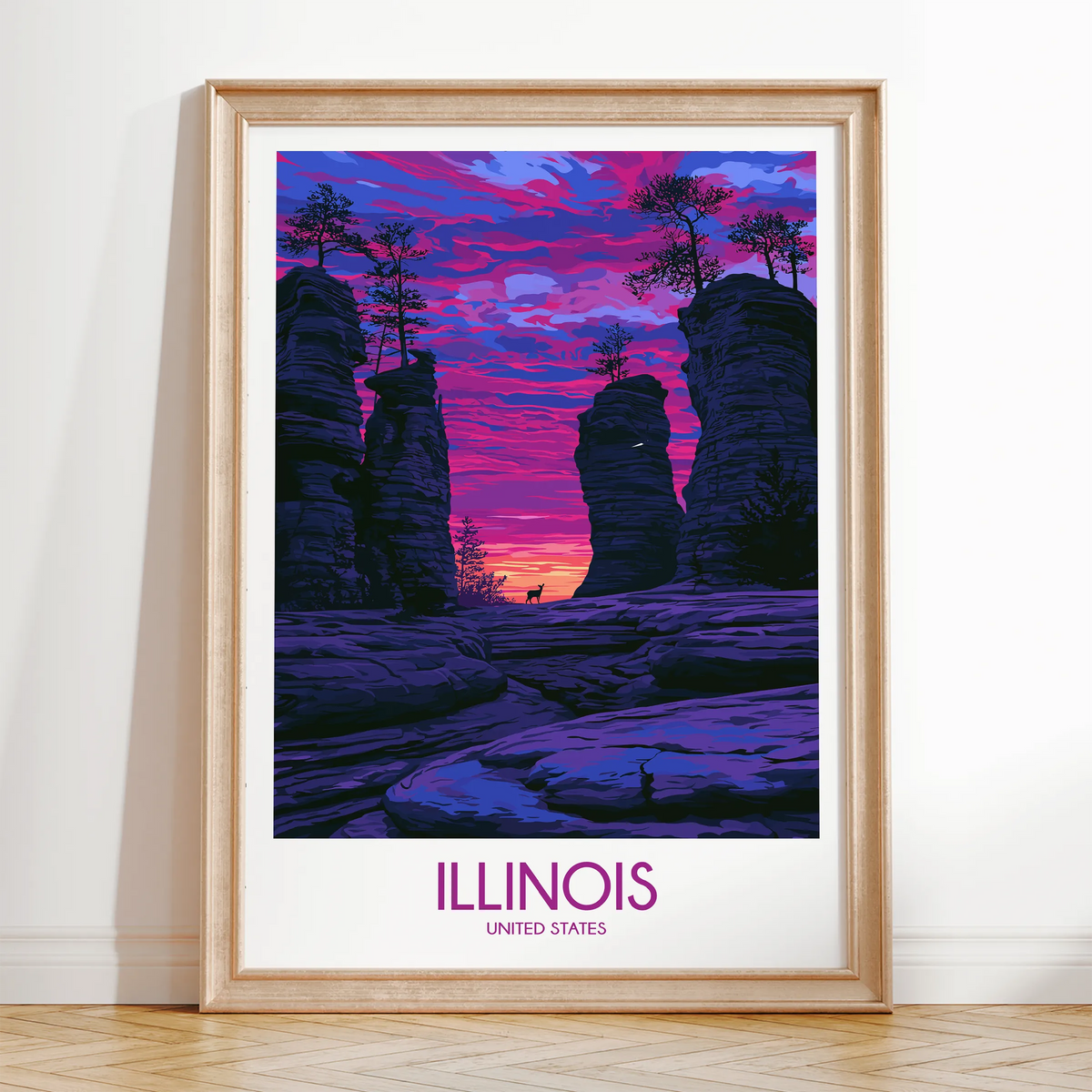 Illinois Destination Art Gift