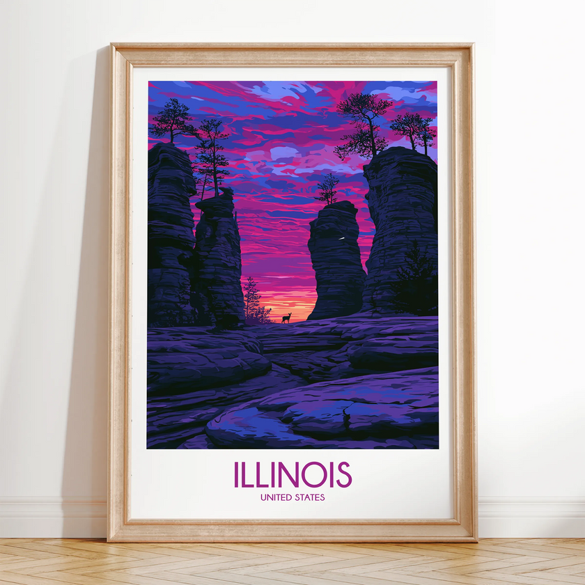 Illinois Destination Art Gift