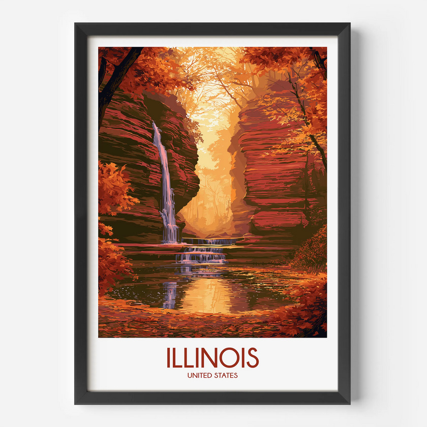 Illinois Destination Art Gift