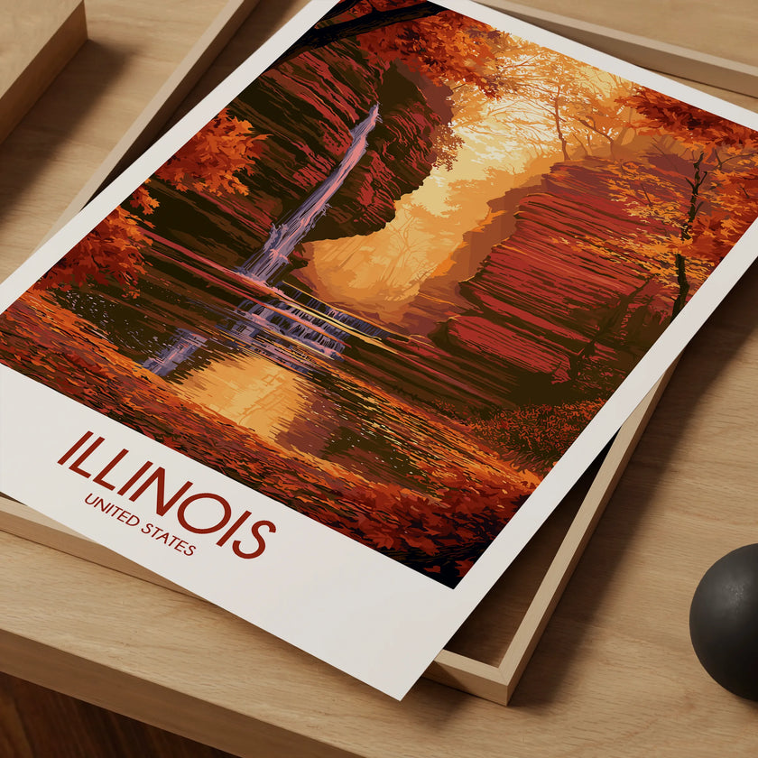 Illinois Minimalist Wall Art