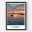 Illinois Minimalist Wall Art
