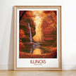 Illinois Modern Travel Poster