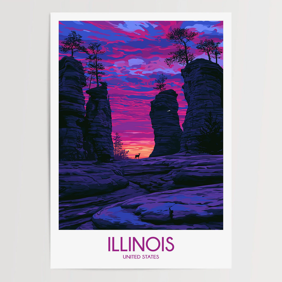 Illinois Scenic Landscape Art