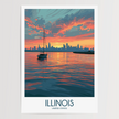 Illinois Souvenir Poster Print