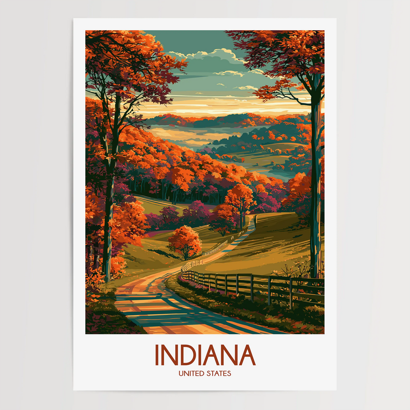 Indiana Minimalist Wall Art