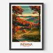 Indiana Modern Travel Poster