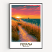 Indiana Modern Travel Poster