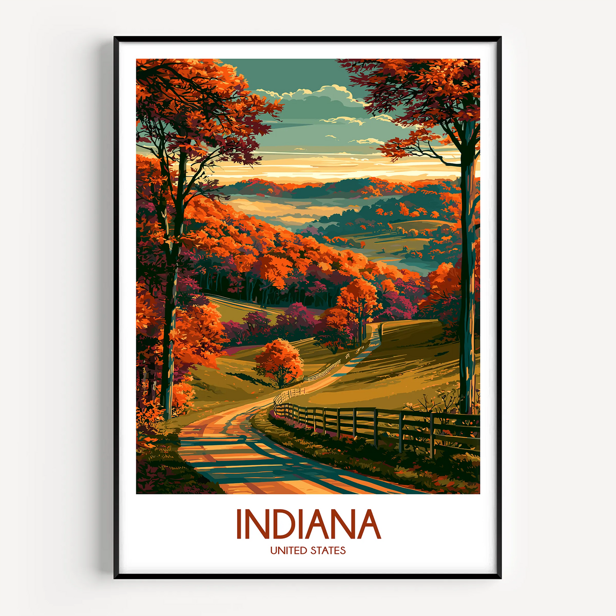Indiana Scenic Landscape Art
