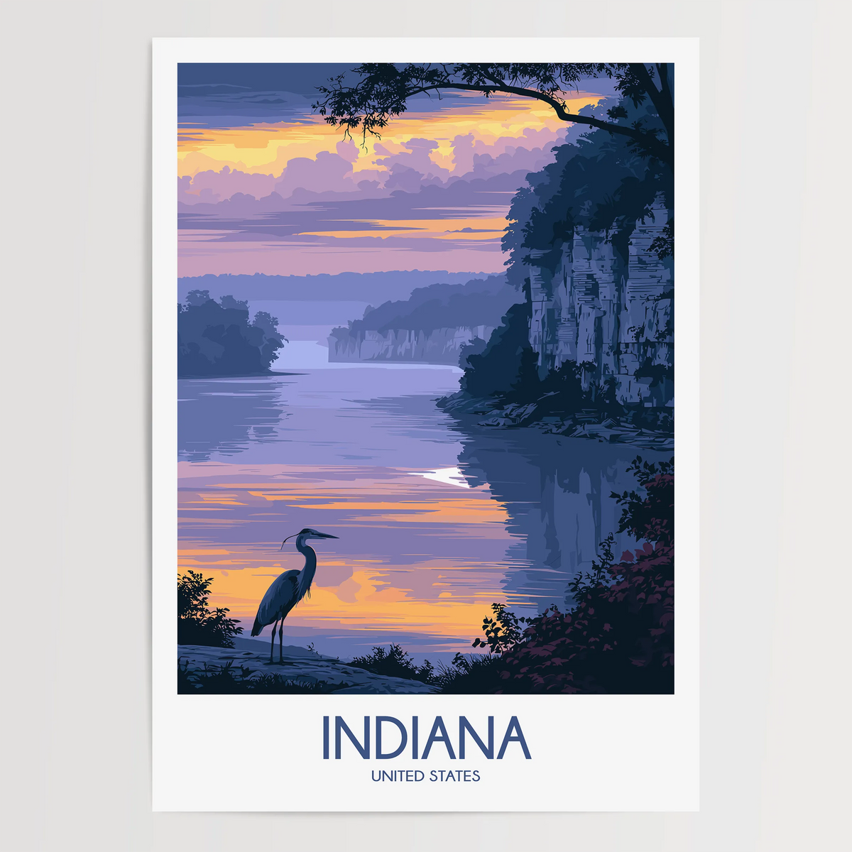 Indiana Souvenir Poster Print