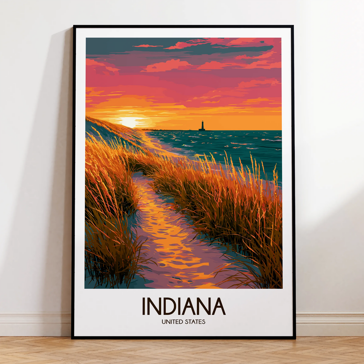 Indiana Souvenir Poster Print