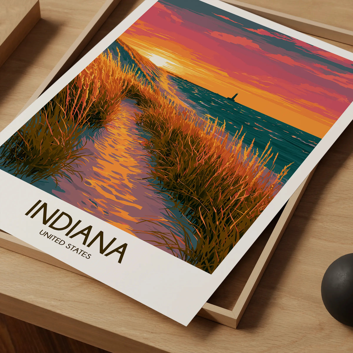 Indiana Vintage Style Print
