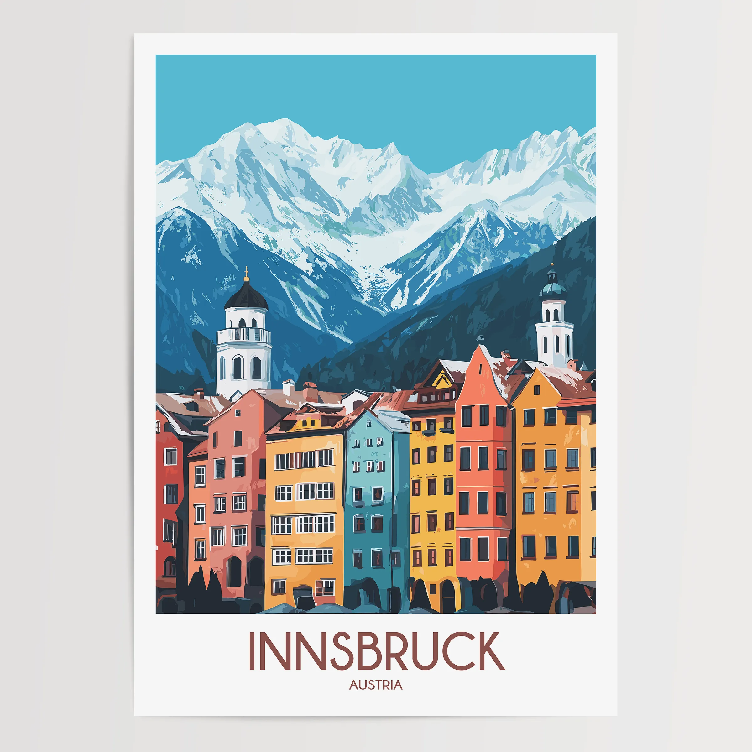 Innsbruck Modern Travel Poster