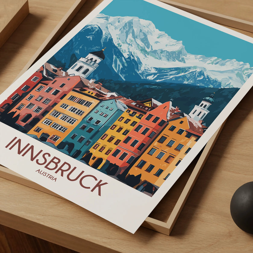 Innsbruck Retro Travel Illustration