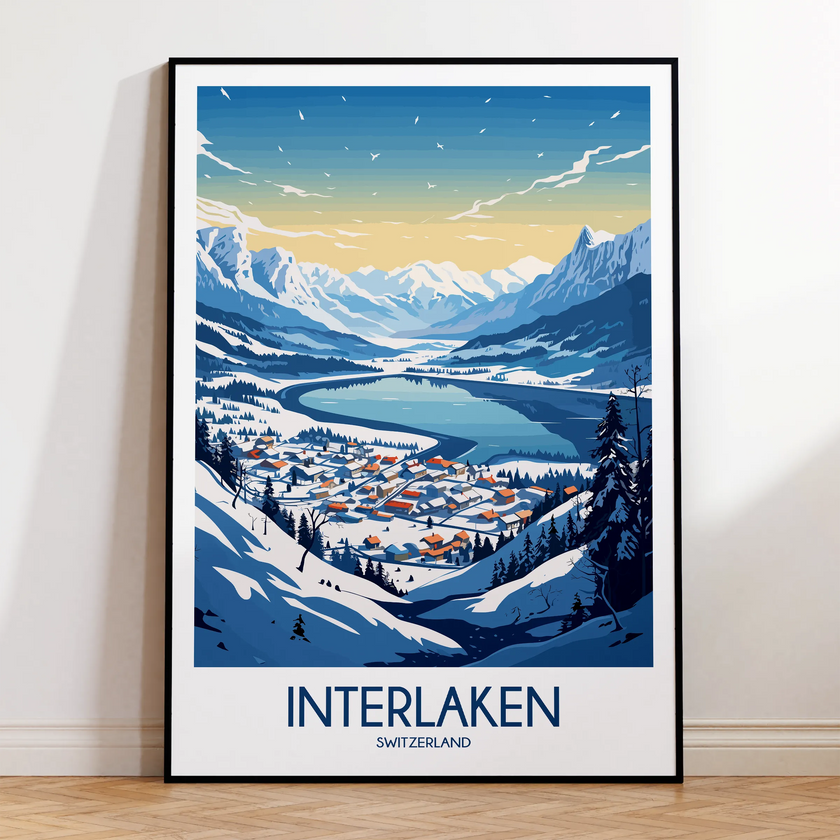Interlaken Modern Travel Poster