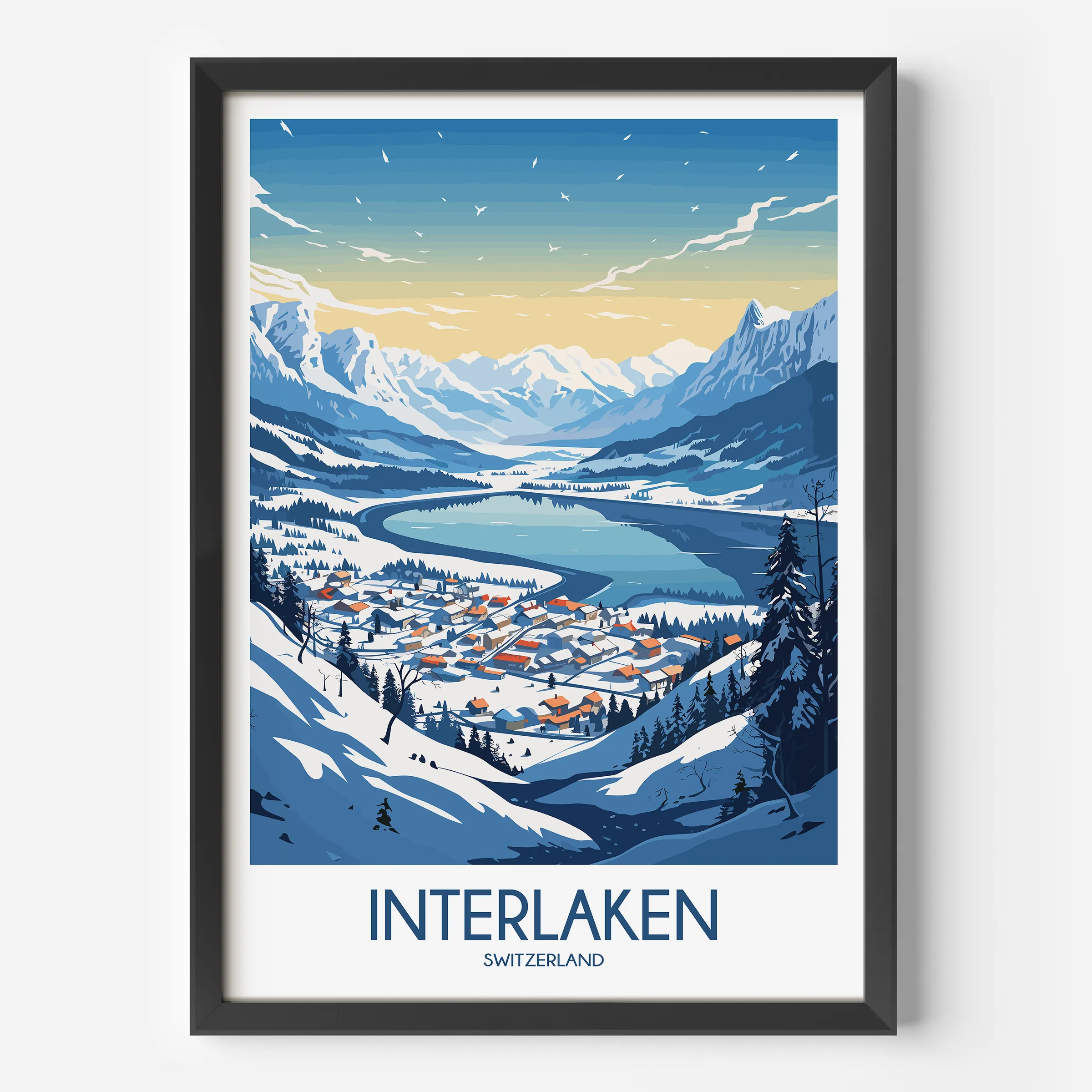 Interlaken Scenic Landscape Art