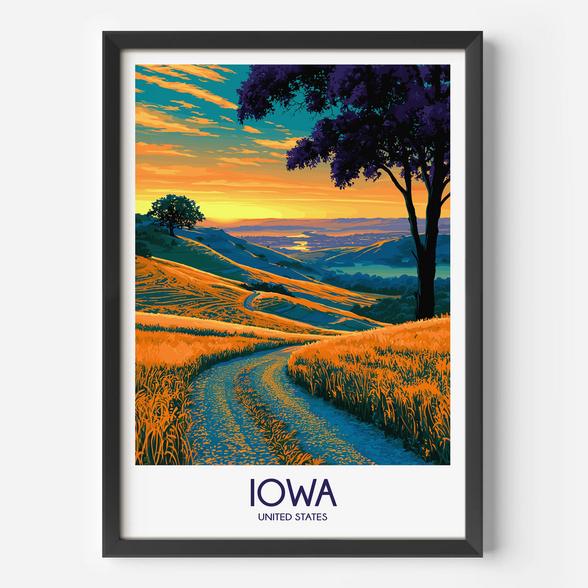 Iowa Destination Art Gift