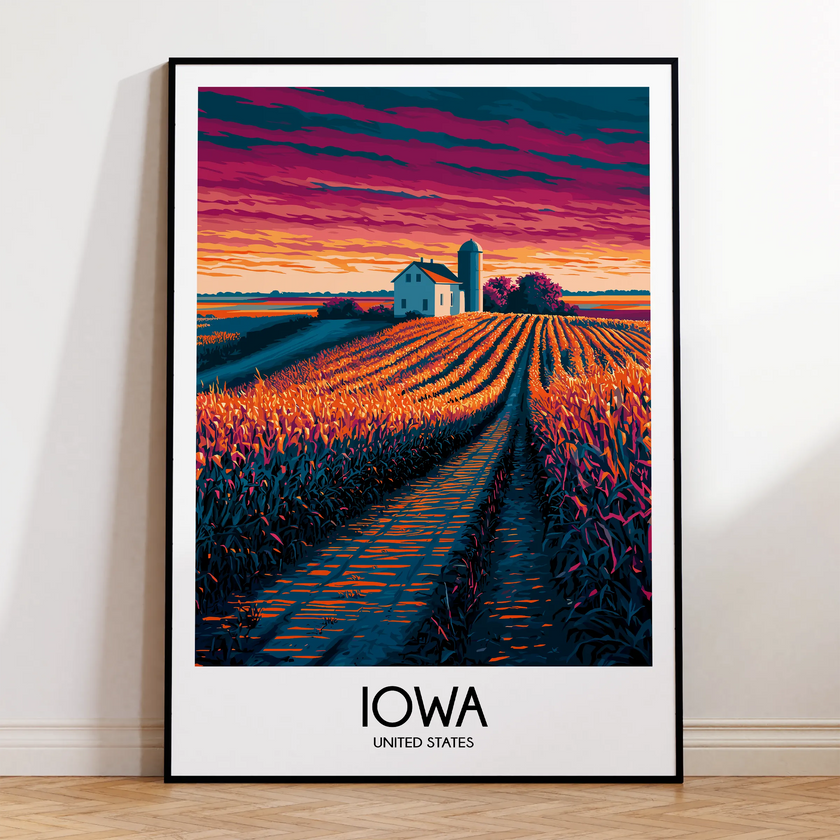 Iowa Destination Art Gift