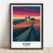 Iowa Minimalist Wall Art