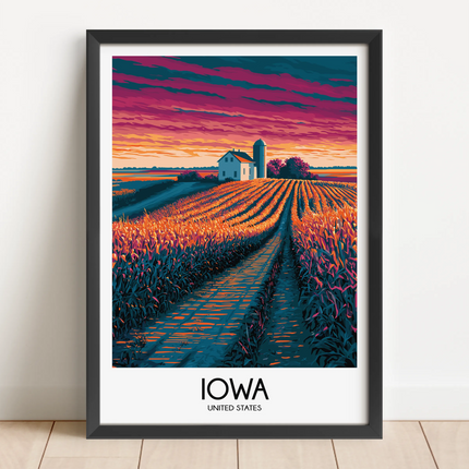 Iowa Minimalist Wall Art