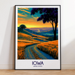 Iowa Minimalist Wall Art