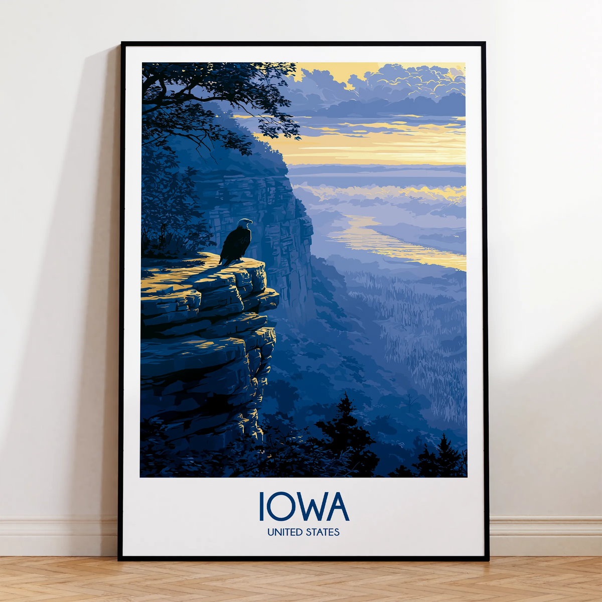 Iowa Minimalist Wall Art