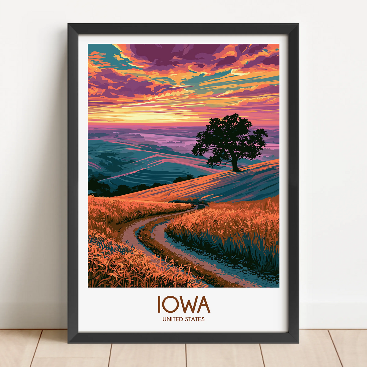 Iowa Souvenir Poster Print