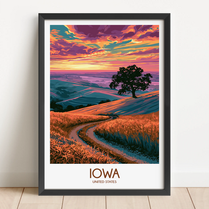 Iowa Souvenir Poster Print