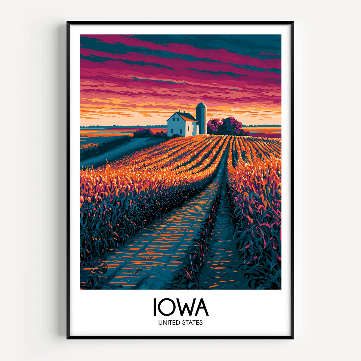 Iowa Souvenir Poster Print
