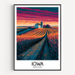 Iowa Souvenir Poster Print