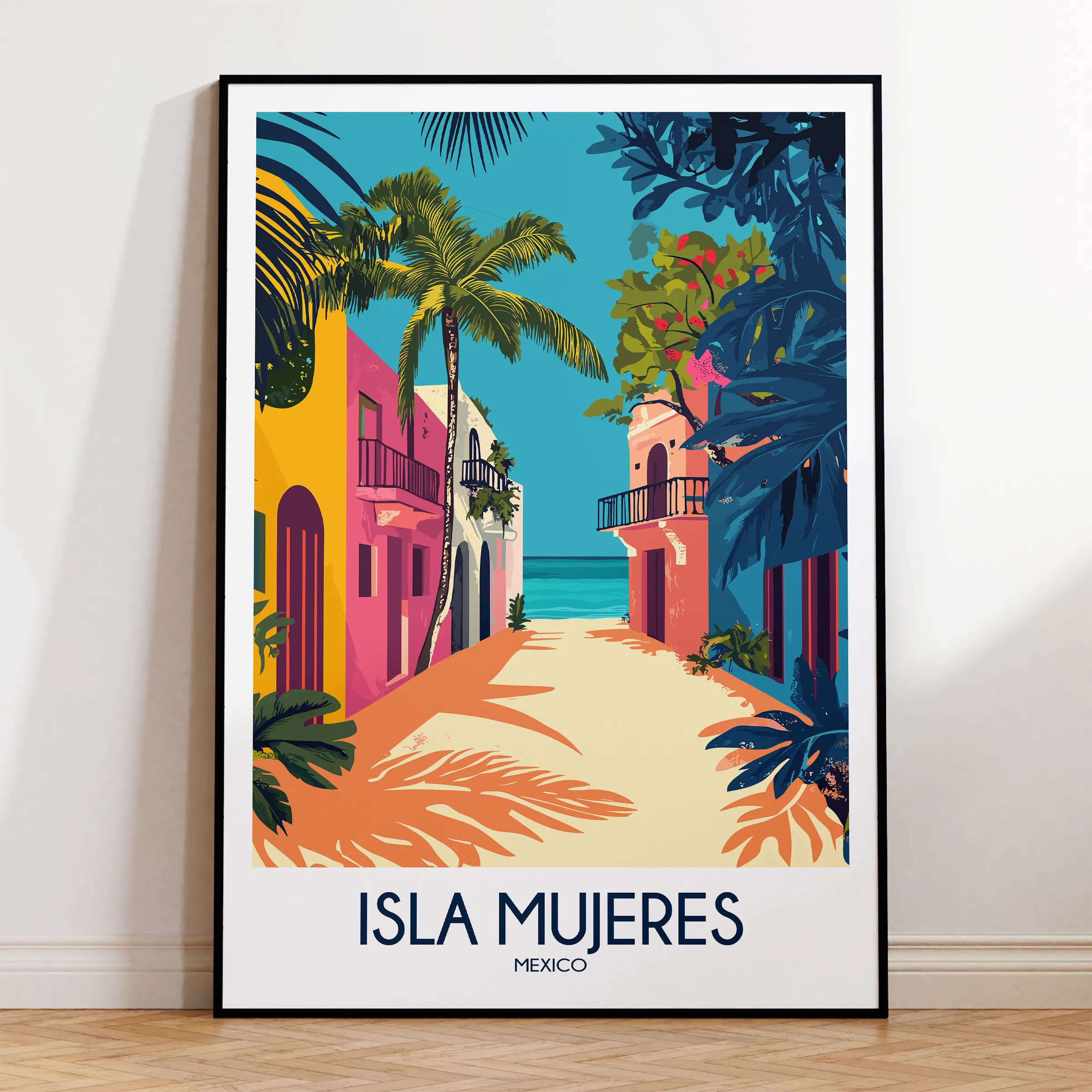Isla Mujeres Modern Travel Poster