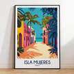 Isla Mujeres Modern Travel Poster