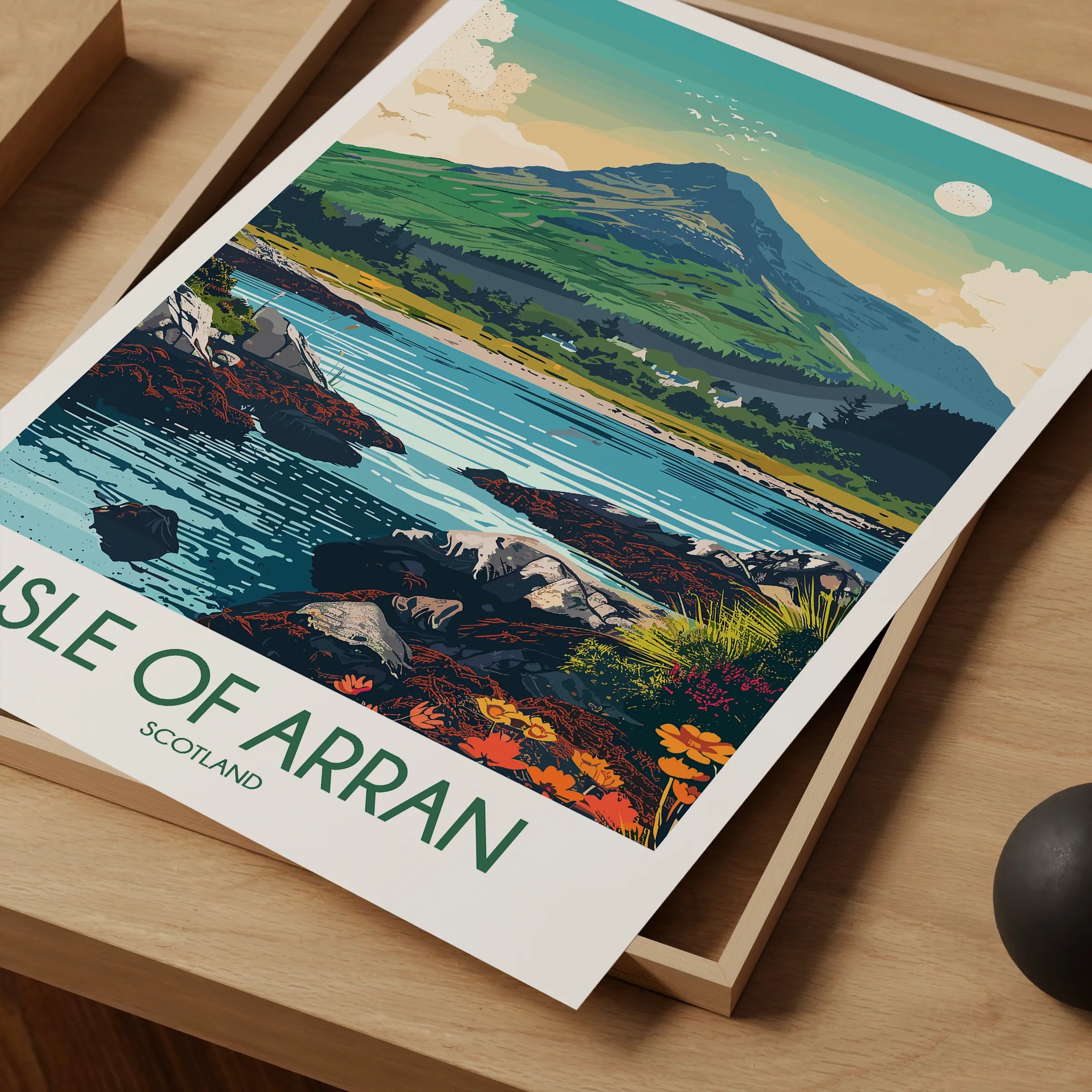 Isle Of Arran Retro Travel Illustration