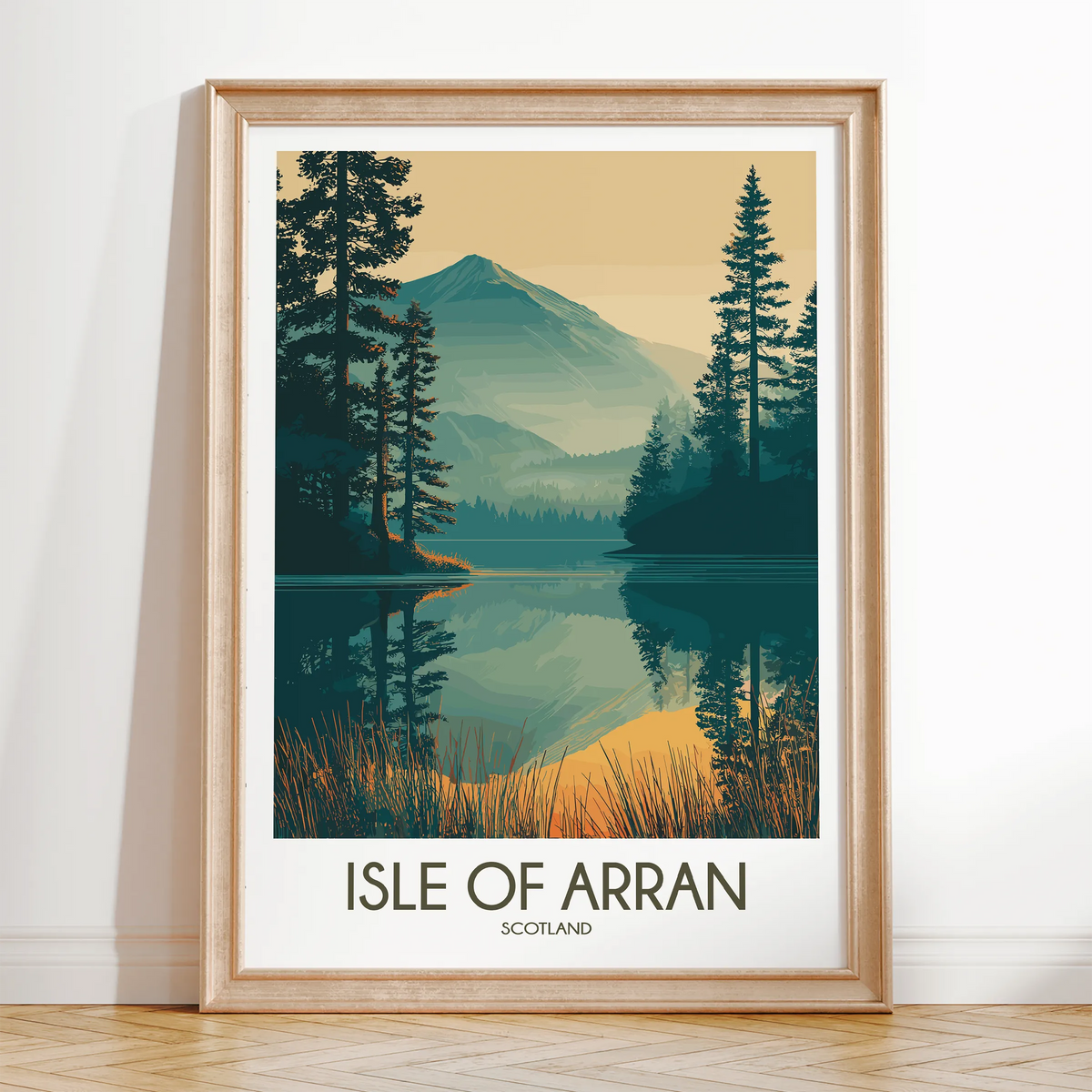 Isle Of Arran Retro Travel Illustration