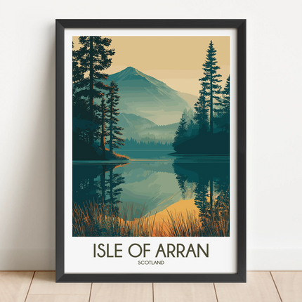 Isle Of Arran Retro Travel Illustration