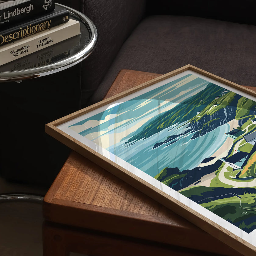 Isle Of Harris Retro Travel Illustration