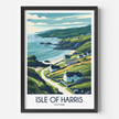 Isle Of Harris Retro Travel Illustration