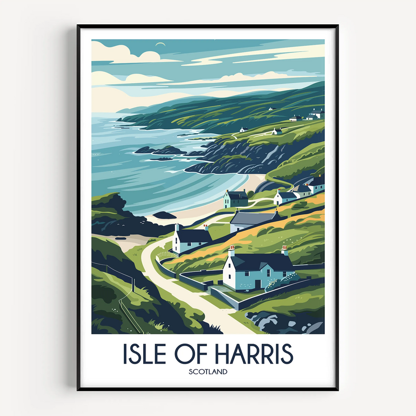 Isle Of Harris Vintage Style Print
