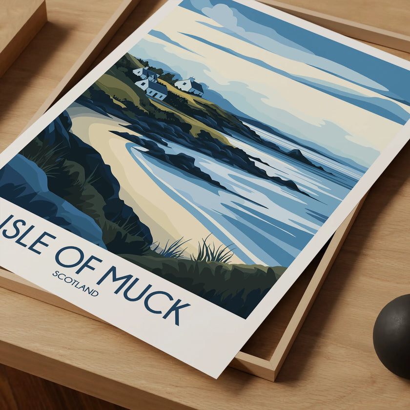 Isle Of Muck Destination Art Gift