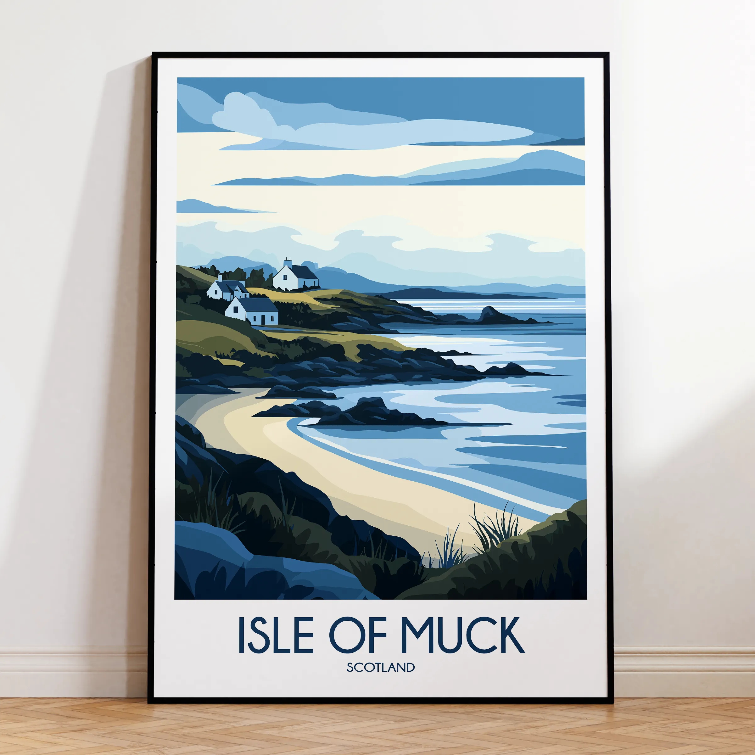 Isle Of Muck Modern Travel Poster