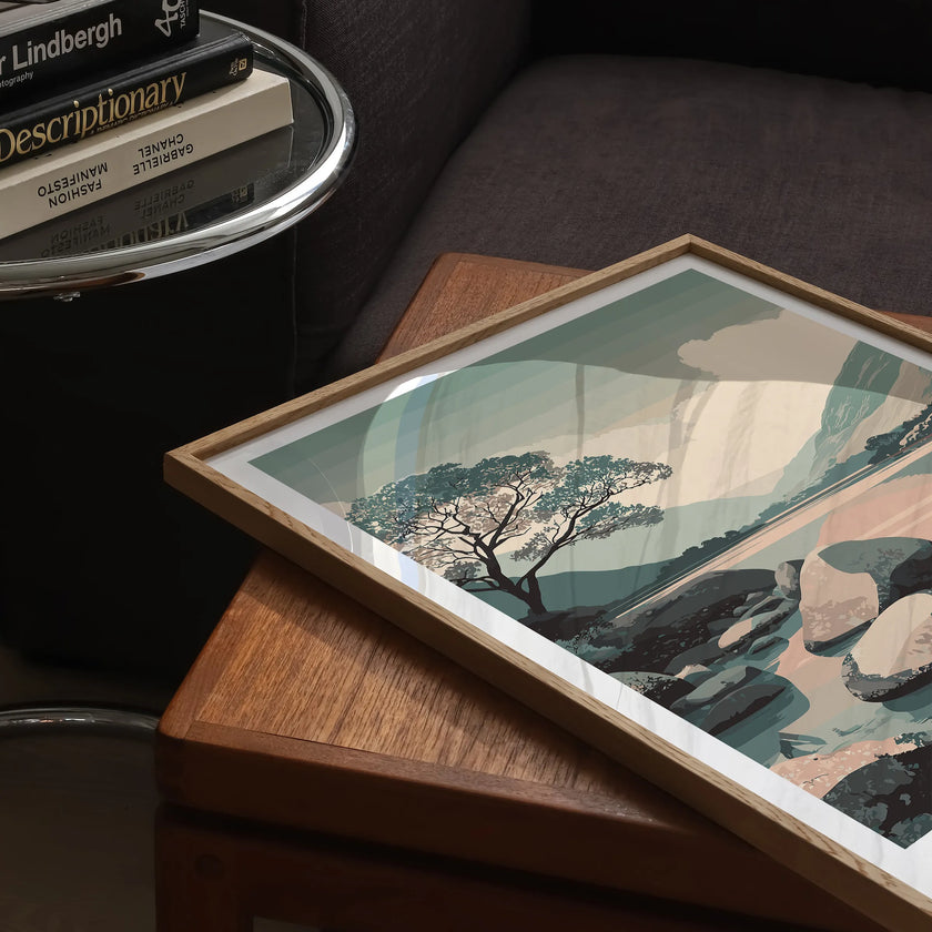 Isle Of Mull Retro Travel Illustration