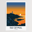 Isle Of Mull Retro Travel Illustration