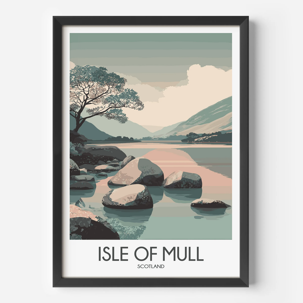 Isle Of Mull Retro Travel Illustration