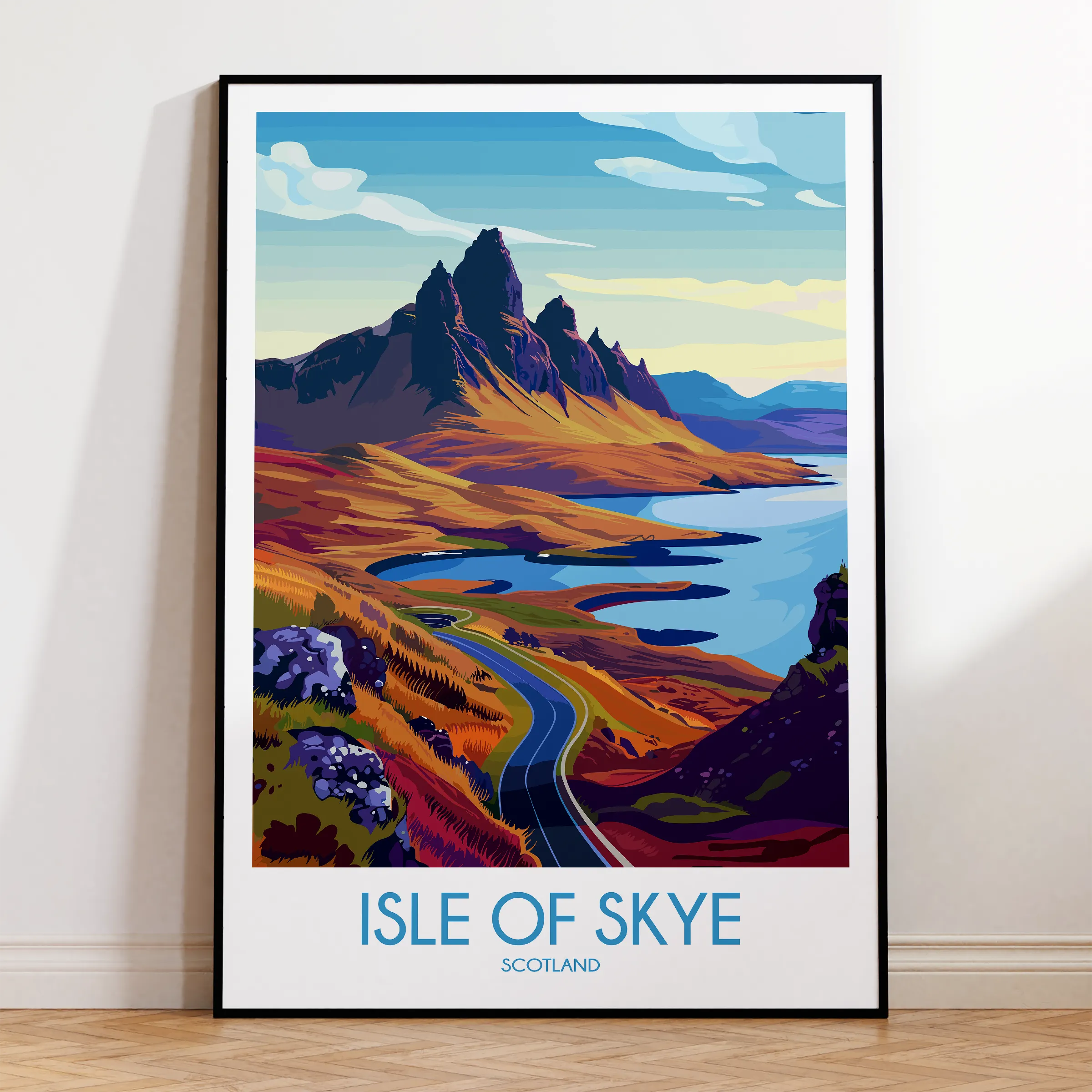 Isle Of Skye Retro Travel Illustration