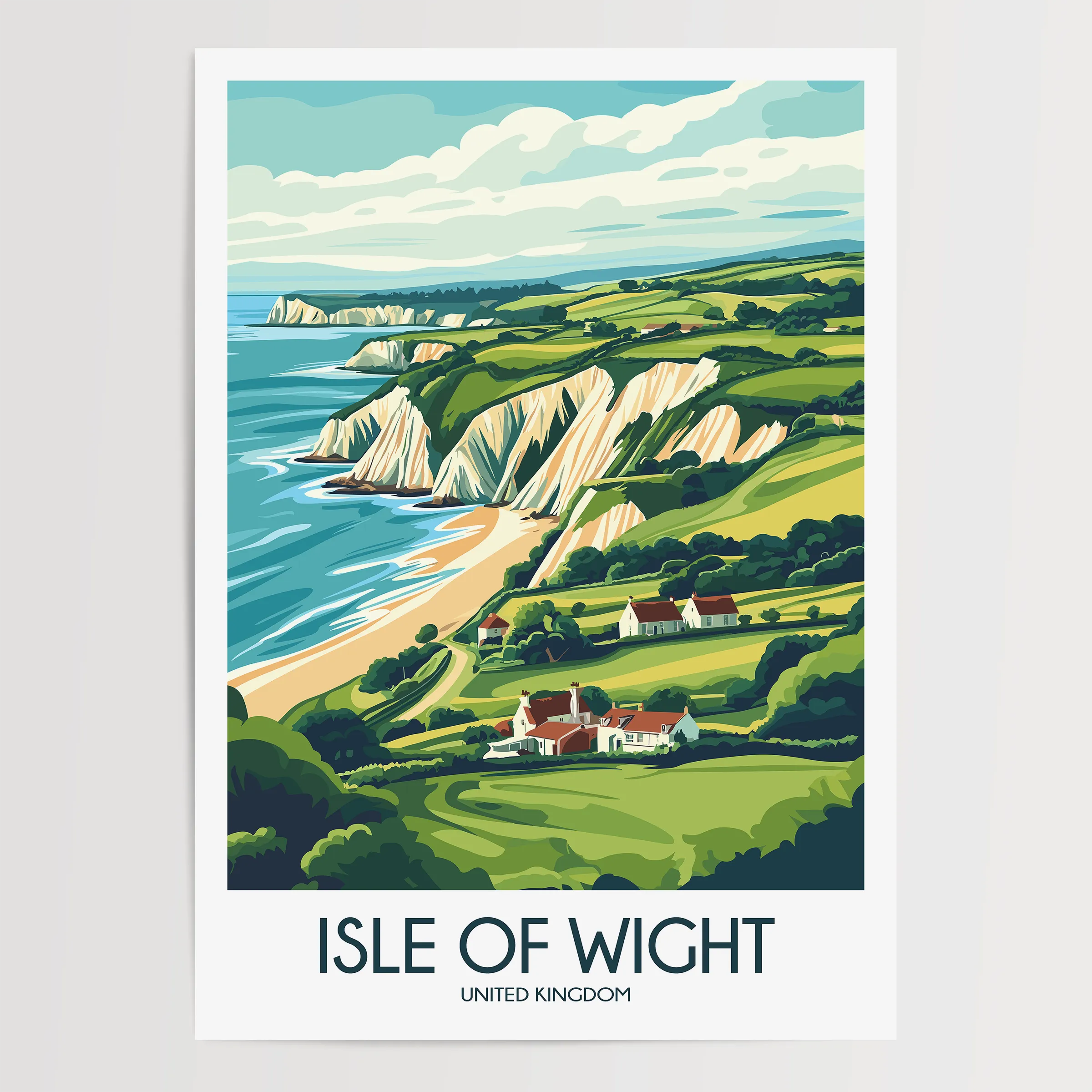 Isle Of Wight Minimalist Wall Art