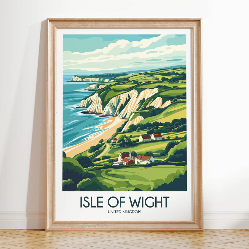 Isle Of Wight Modern Travel Poster