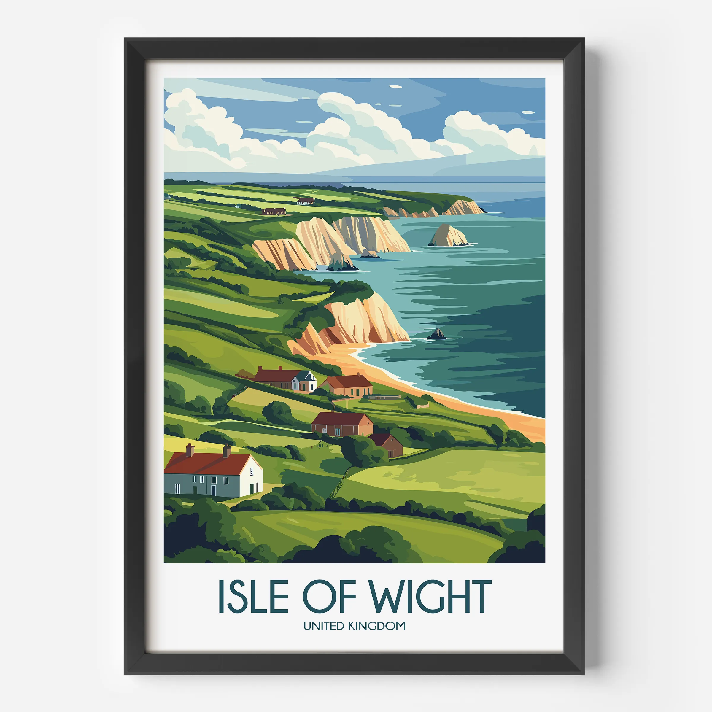 Isle Of Wight Modern Travel Poster