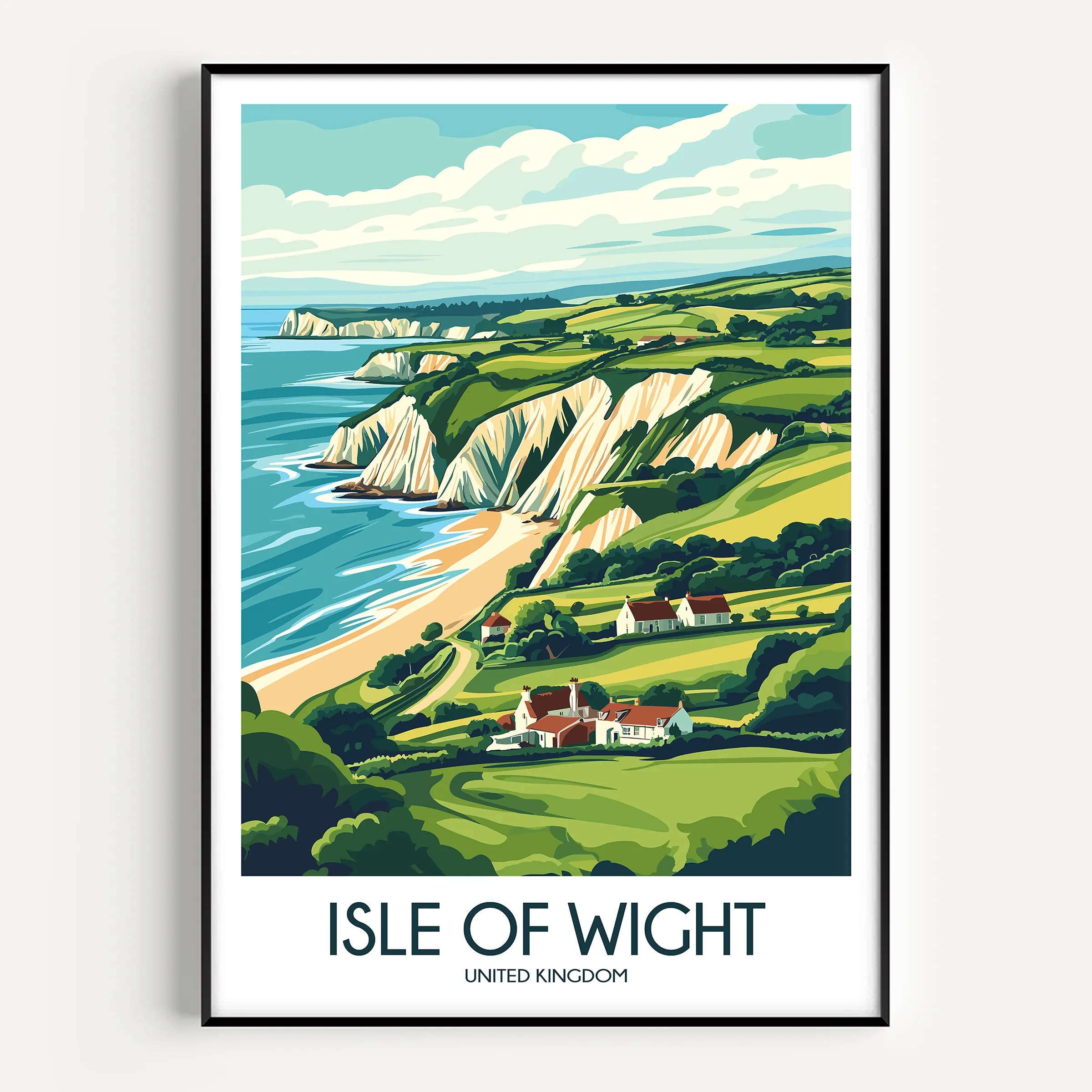 Isle Of Wight Scenic Landscape Art